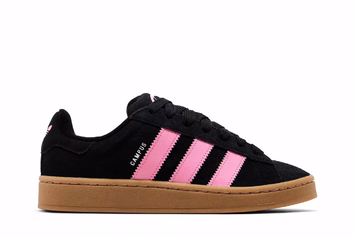 adidas Women's Campus 00s Black True Pink Gum, view 2