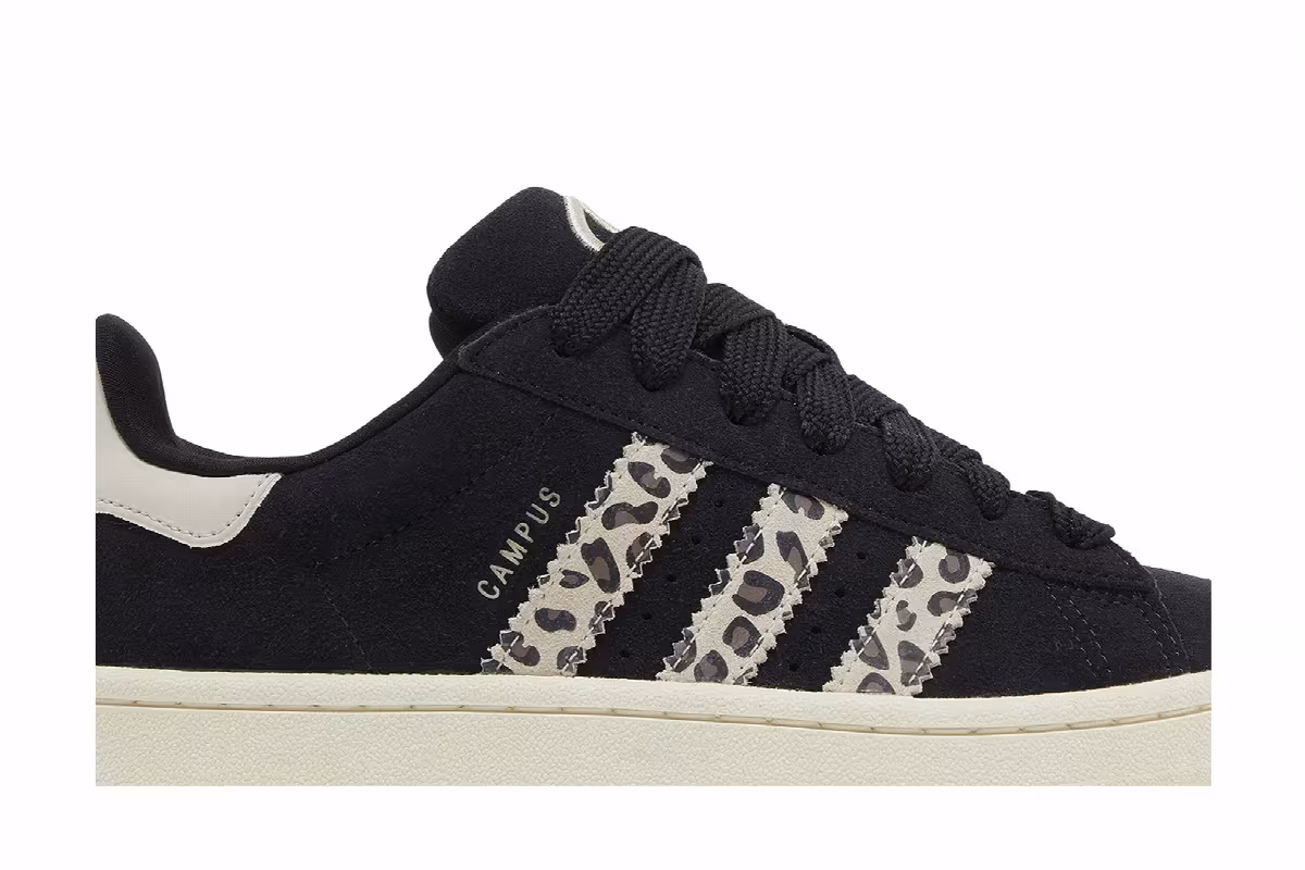 adidas Women's Campus 00s Black Leopard, view 3