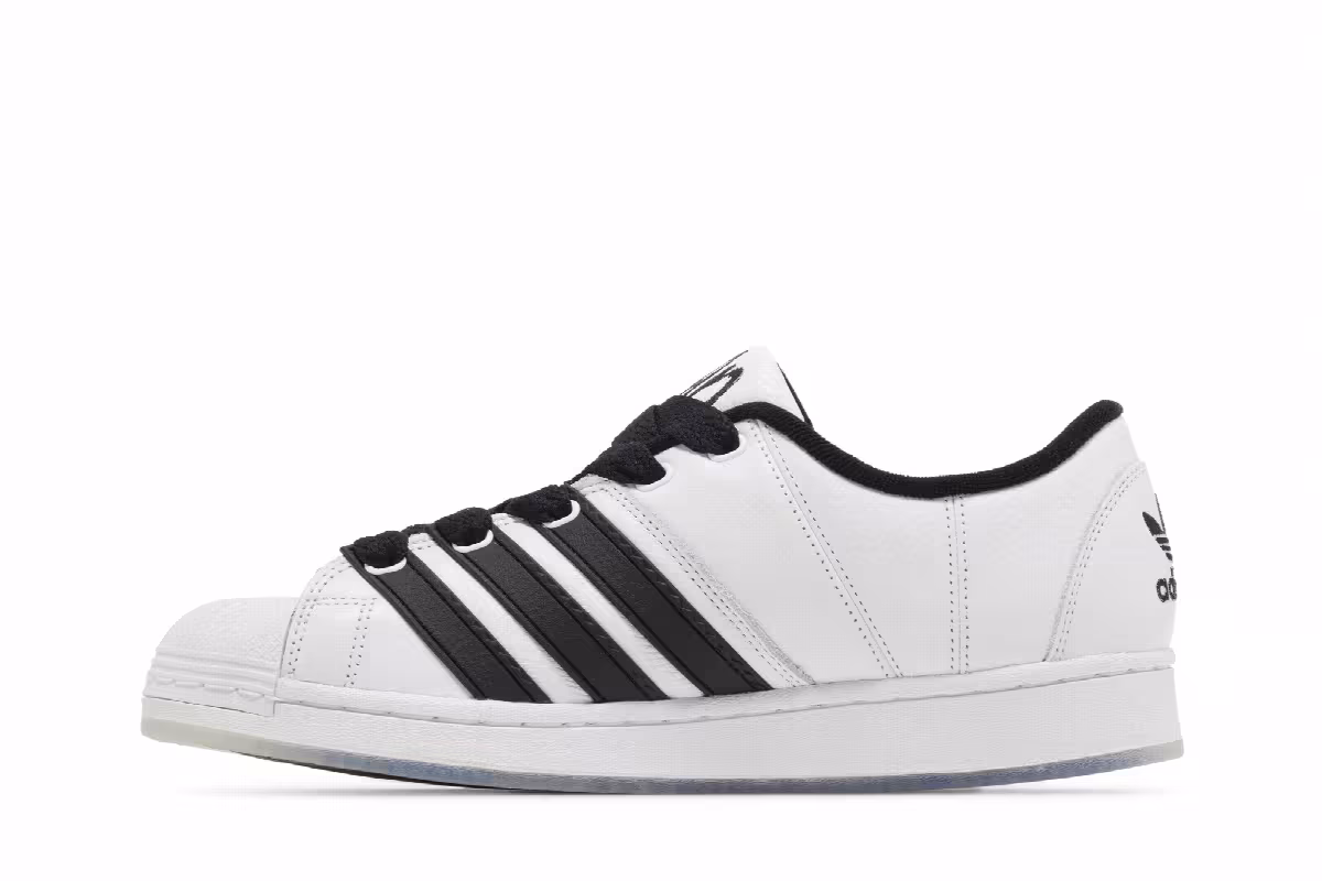 Korn x adidas Superstar Supermodified White Black, view 4