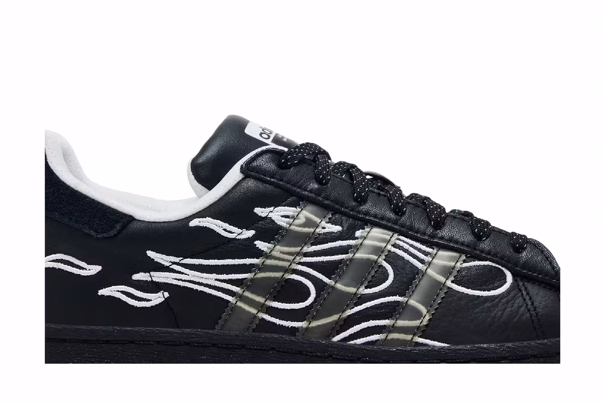 No Sleep Rave Club x adidas Superstar Ripple Core Black, view 3