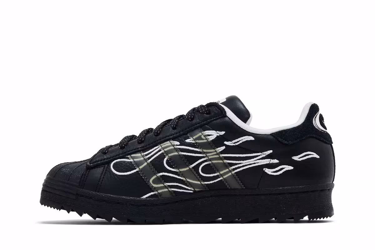 No Sleep Rave Club x adidas Superstar Ripple Core Black, view 4