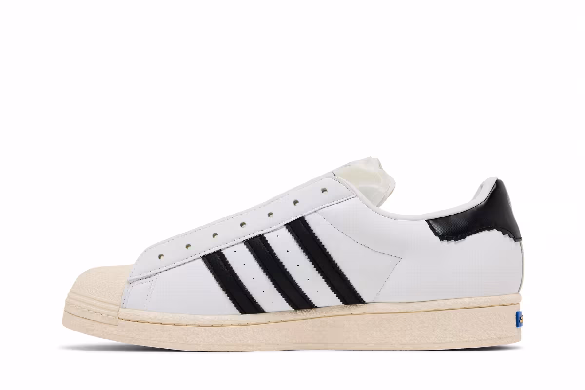 Monkey Kingdom x adidas Superstar White Black, view 4
