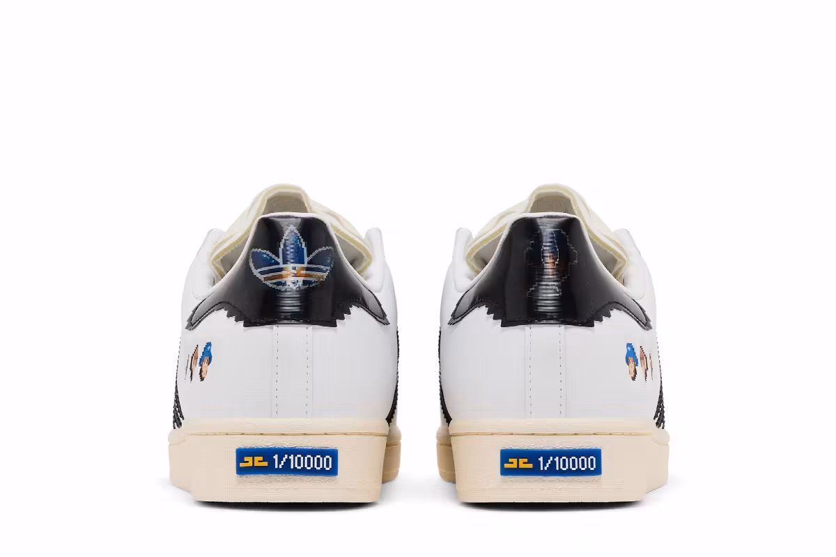 Monkey Kingdom x adidas Superstar White Black, view 7