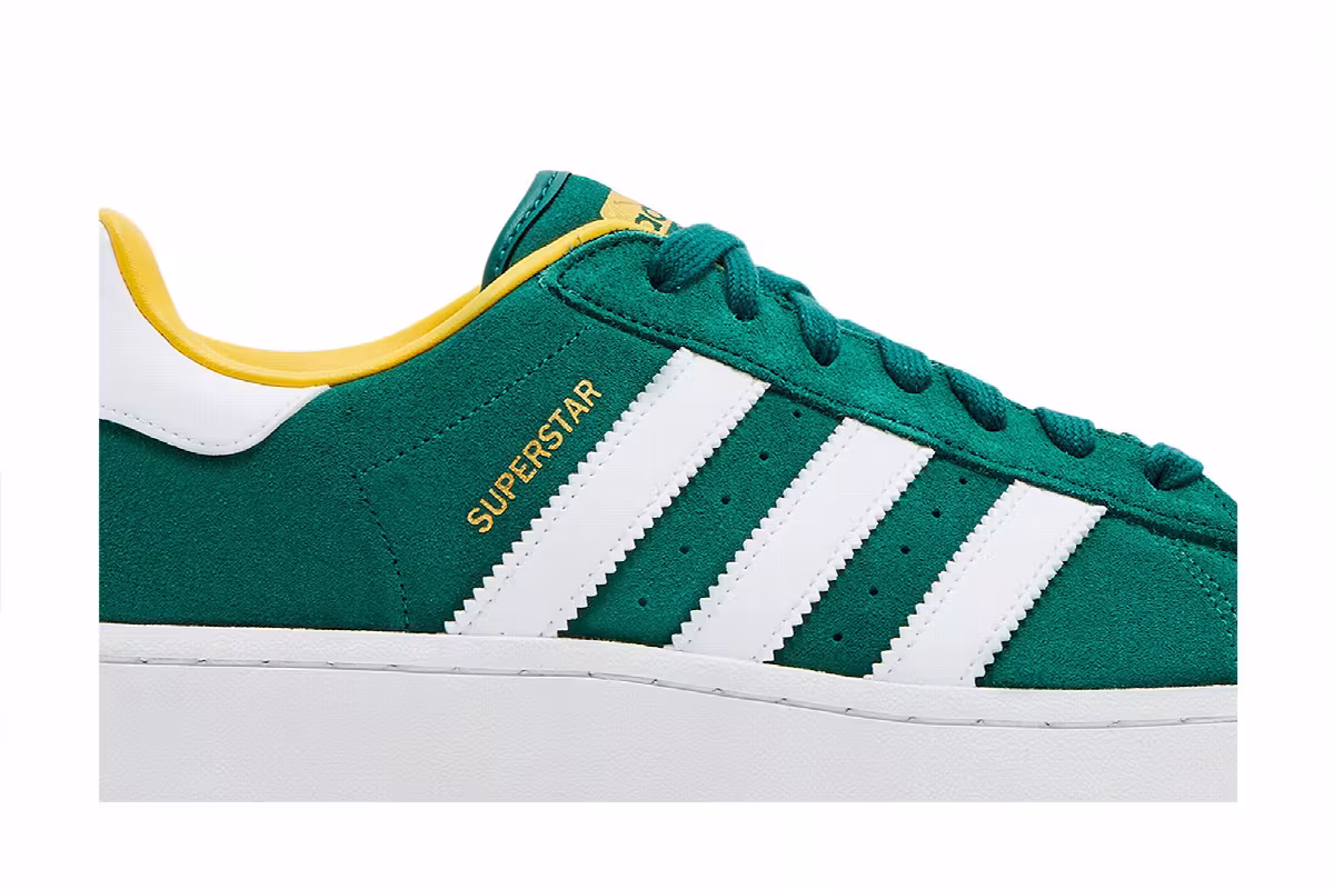 adidas Superstar XLG Collegiate Green White, view 3