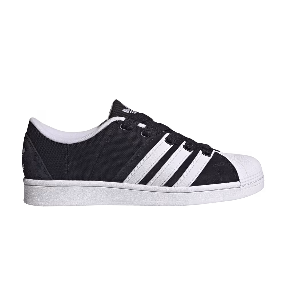 adidas Superstar Supermodified Black White - Black Heel