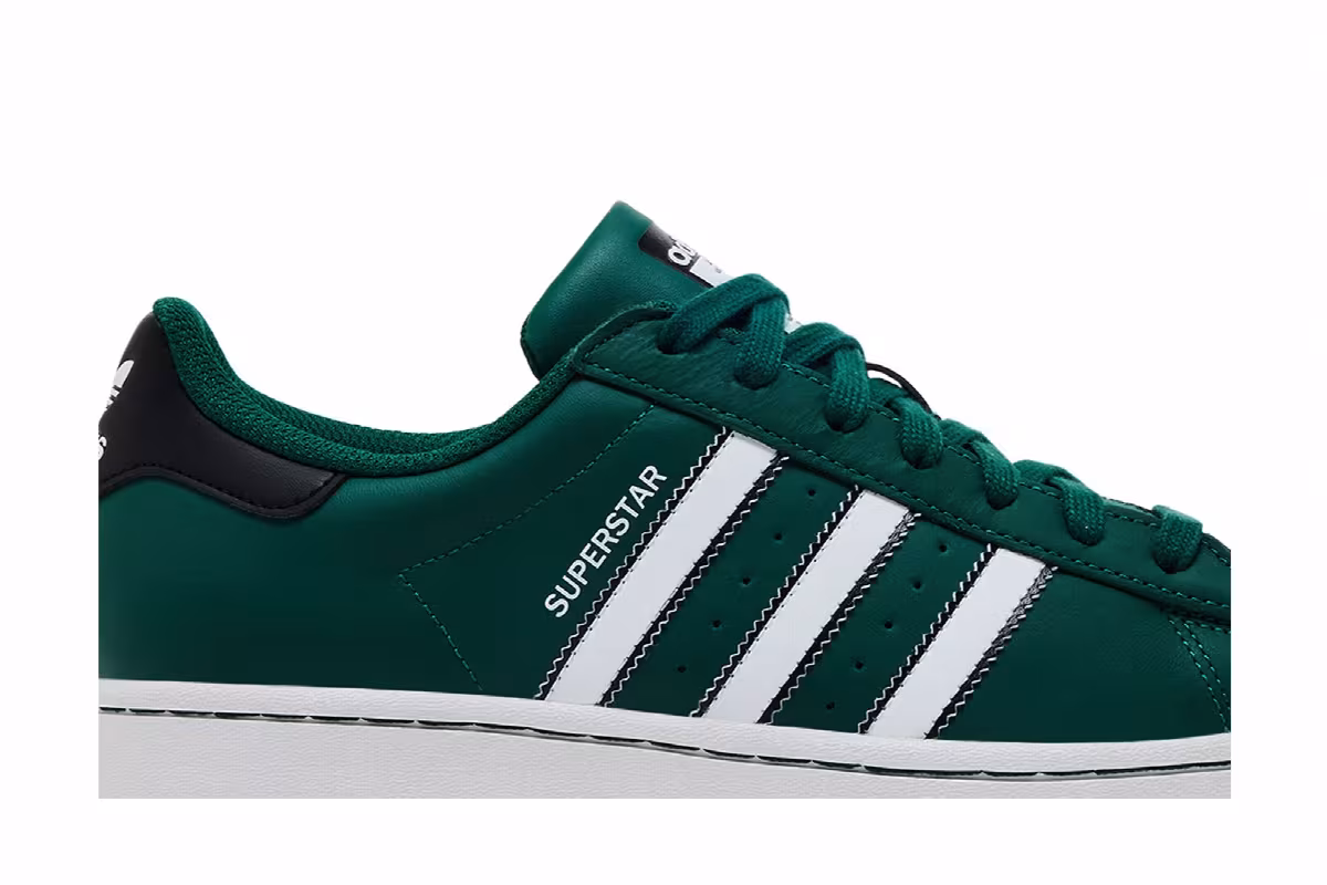adidas Superstar Collegiate Green White, view 3