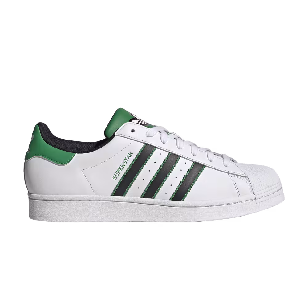 Adidas Superstar White Black Green