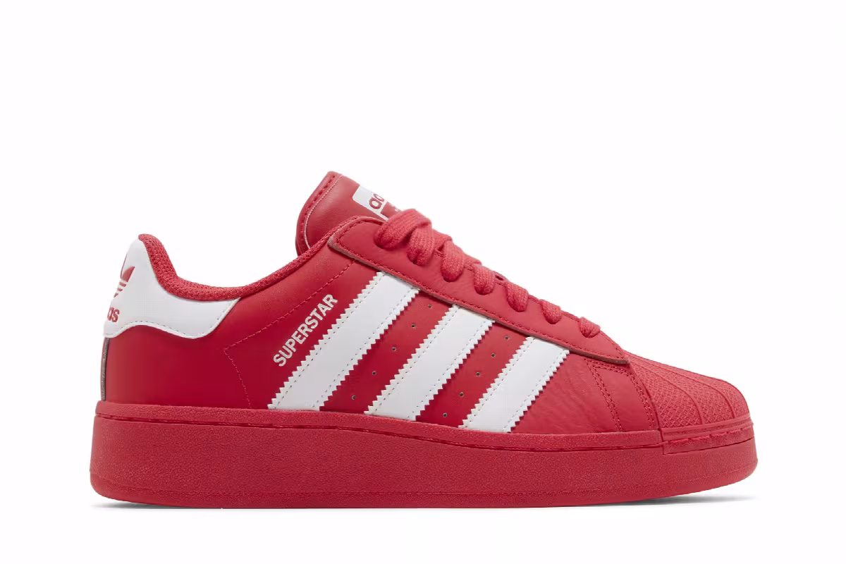 adidas Women's Superstar XLG Red, view 2