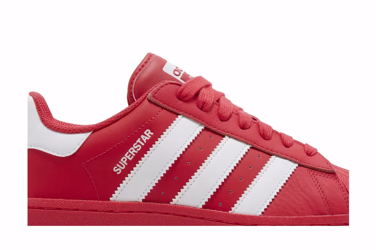 adidas Women's Superstar XLG Red, view 3