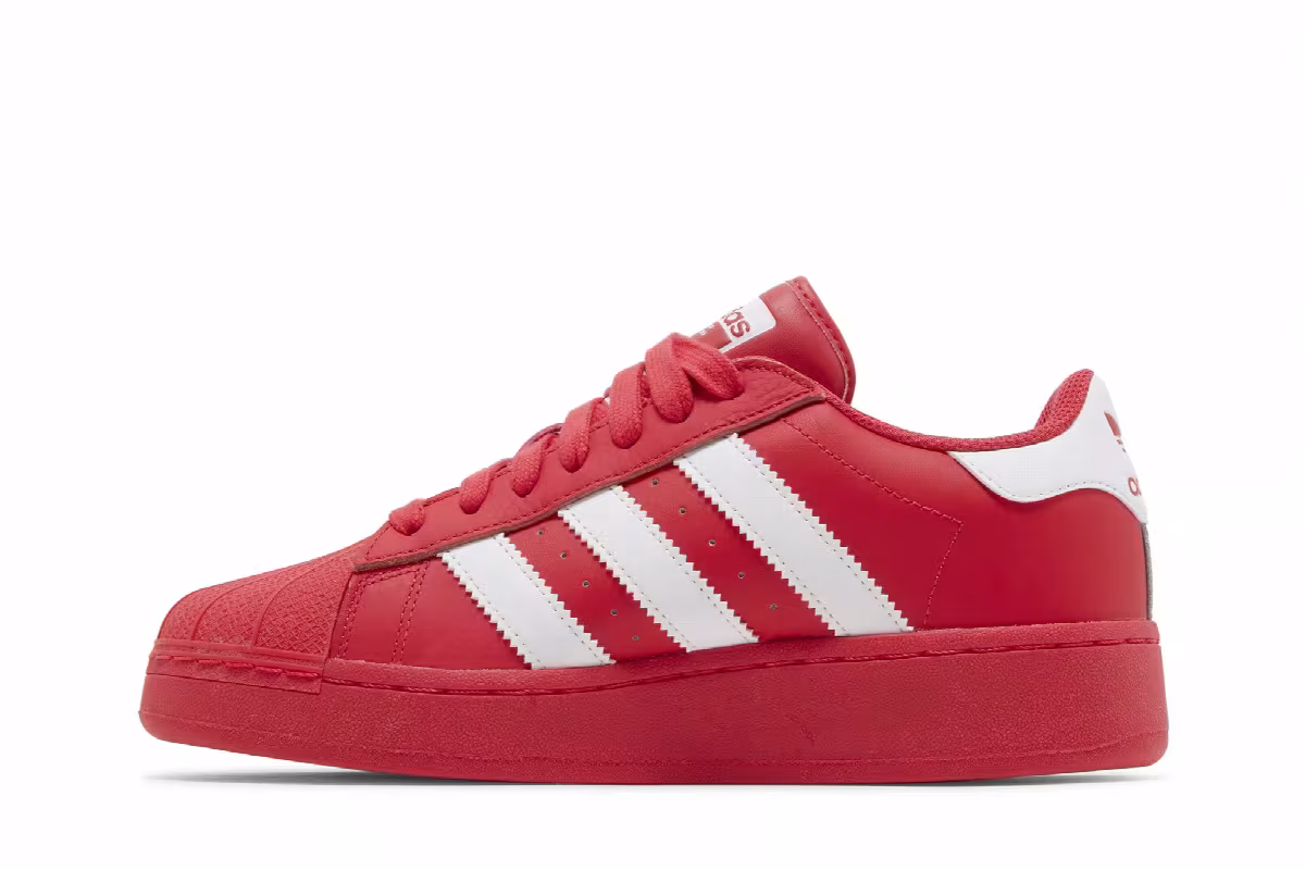 adidas Women's Superstar XLG Red, view 4