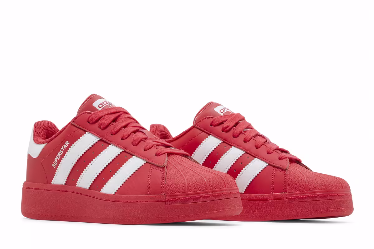 adidas Women's Superstar XLG Red, view 9