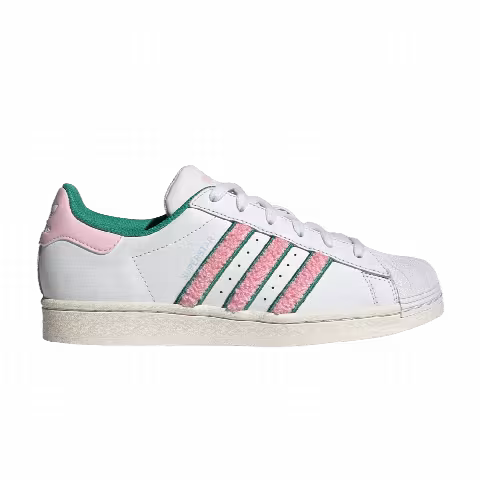 adidas Wmns Superstar 'White Pink Green Chenille'