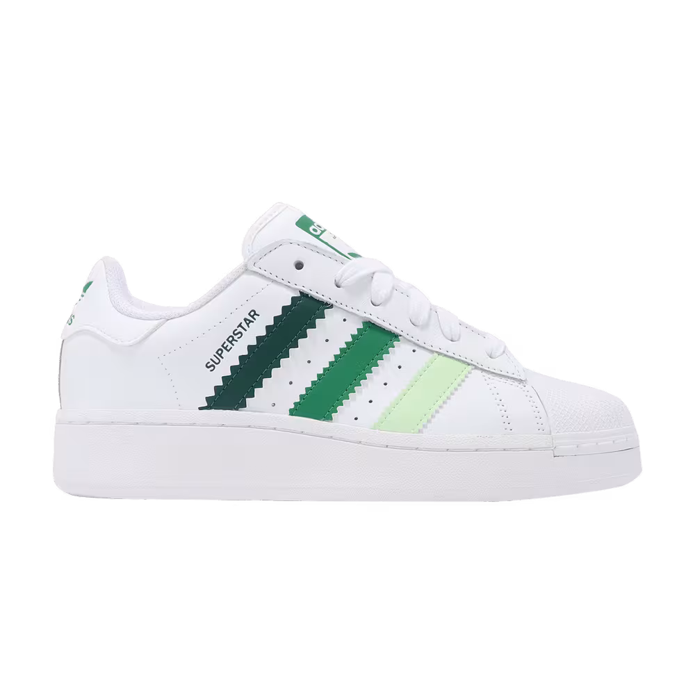 adidas Women's Superstar XLG White Collegiate Green