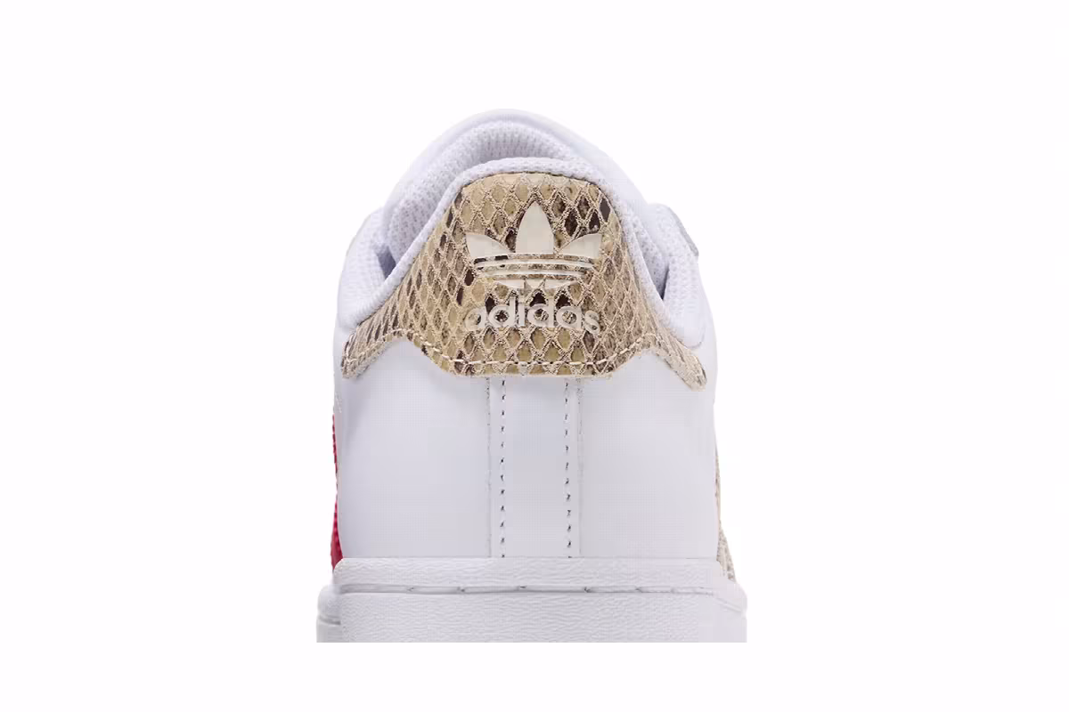 adidas Women's Superstar White Snakeskin, view 8