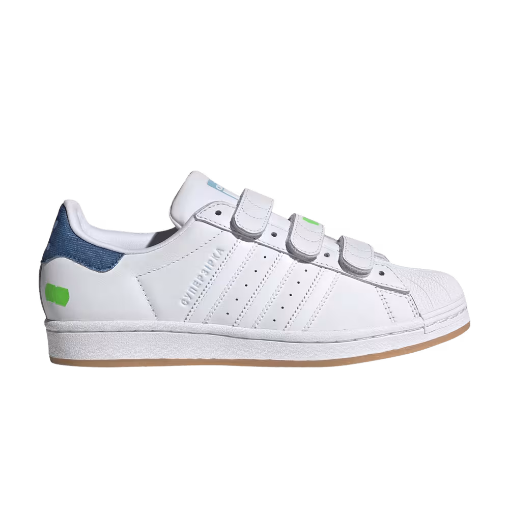 KSENIASCHNAIDER x adidas Women's Superstar White Clear Blue