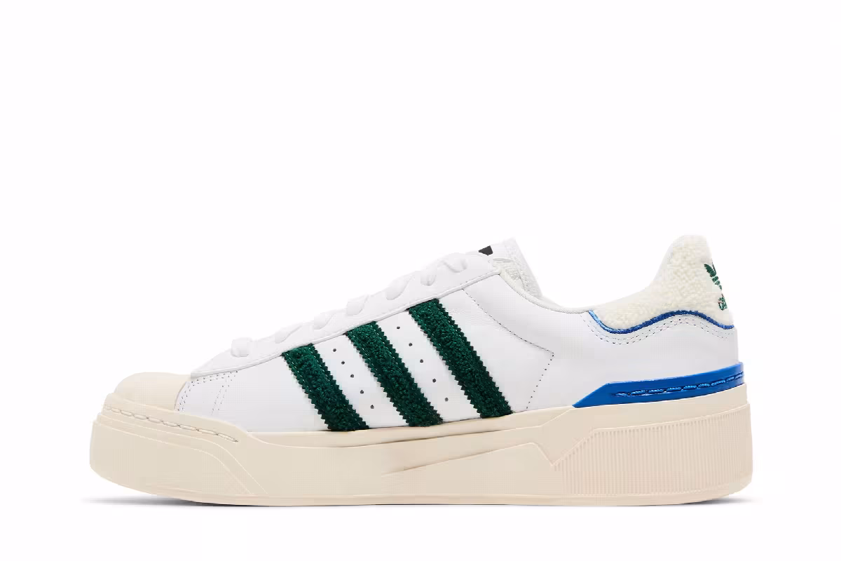adidas Women's Superstar Bonega 2B White Green Royal, view 4