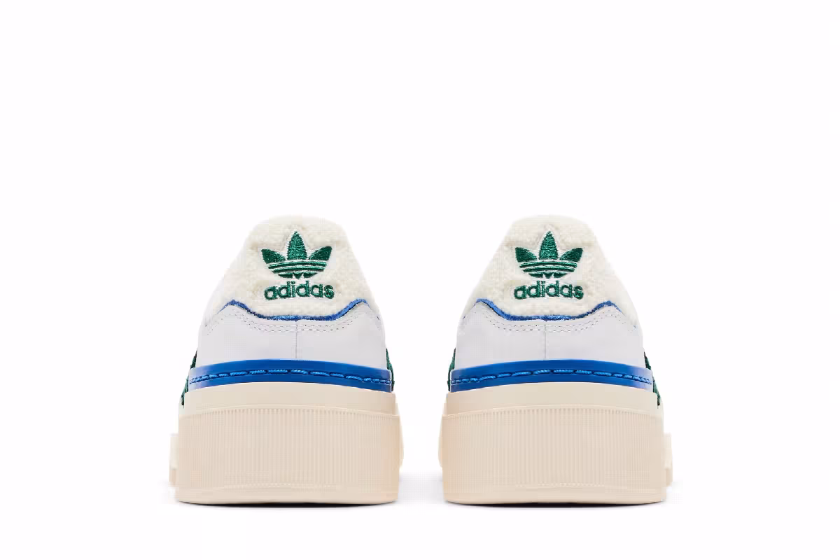 adidas Women's Superstar Bonega 2B White Green Royal, view 7