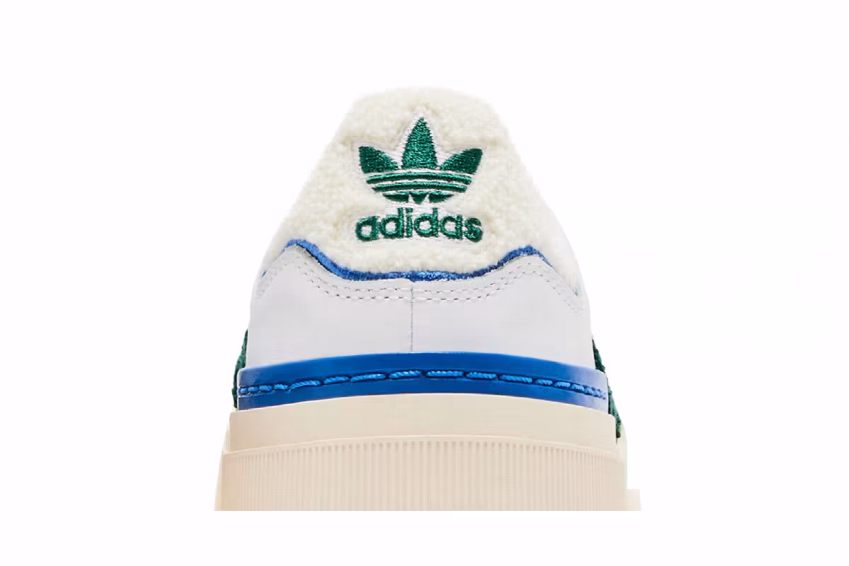 adidas Women's Superstar Bonega 2B White Green Royal, view 8