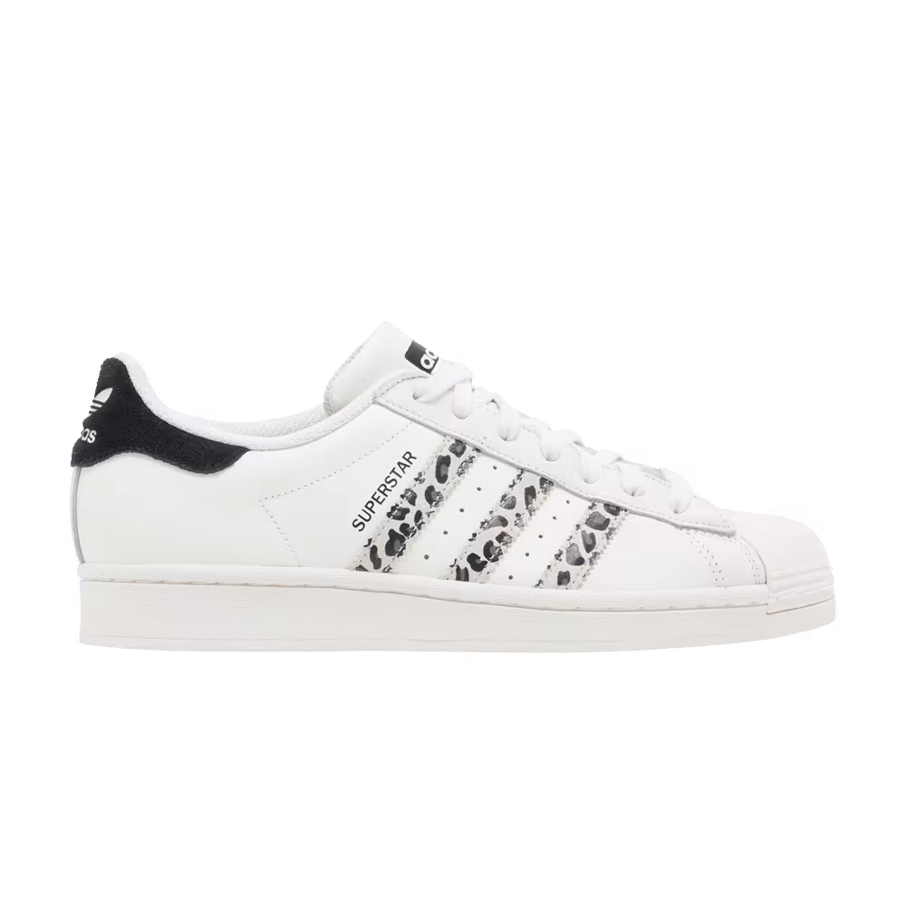 adidas Women's Superstar Off White Black Leopard