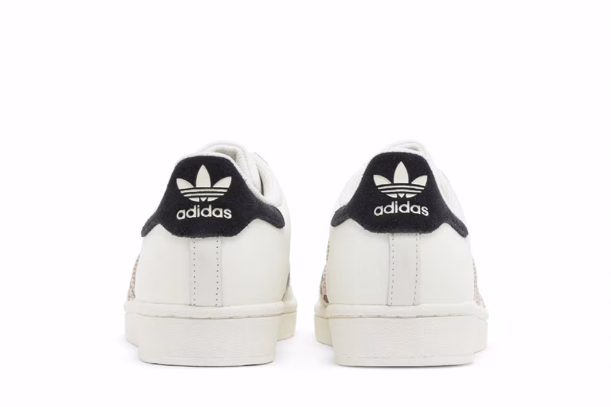 adidas Women's Superstar Off White Black Leopard, view 7