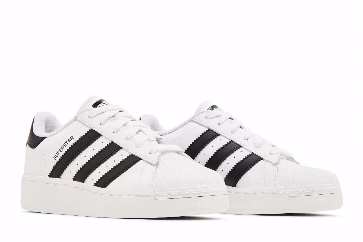 adidas Women's Superstar XLG White Black, view 9
