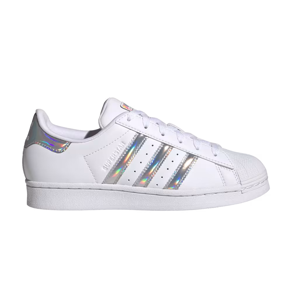 Adidas Superstar Big Kid White Iridescent