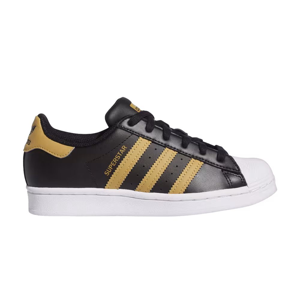 Adidas Superstar J Black Golden Beige