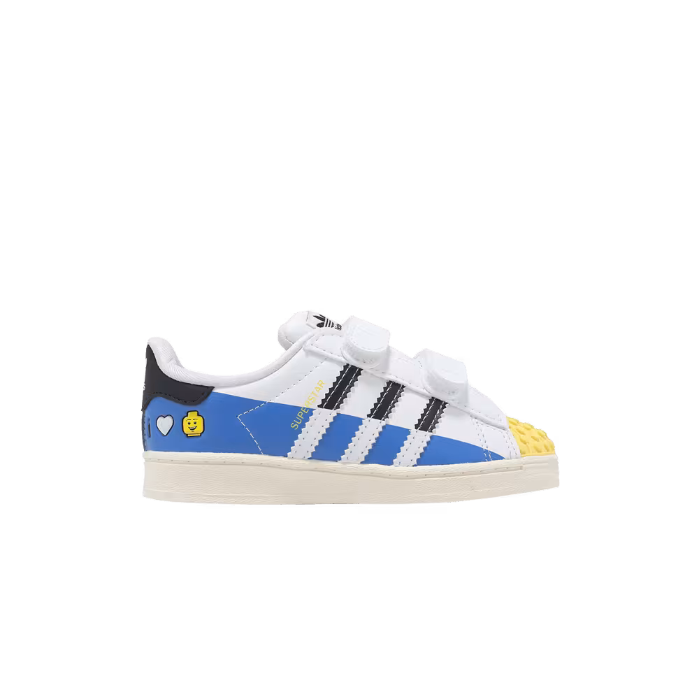 LEGO x adidas Superstar CF I White Blue Yellow