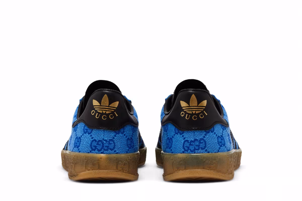 Gucci x adidas Gazelle Blue GG Monogram, view 7