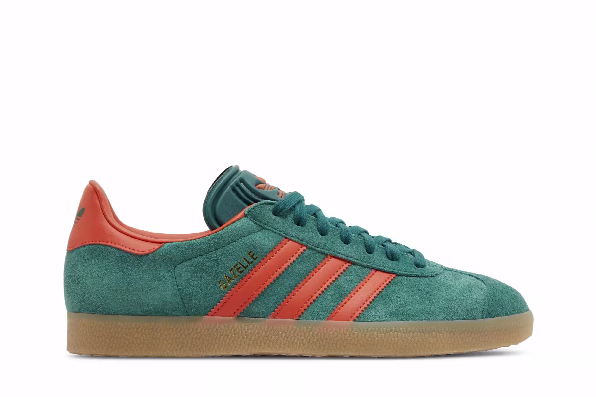 adidas Gazelle Collegiate Green Preloved Red, view 2