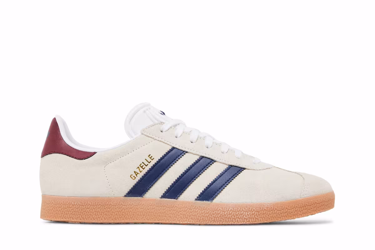 adidas Gazelle Indoor Off White Dark Blue Gum, view 2