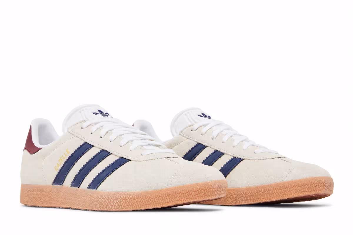 adidas Gazelle Indoor Off White Dark Blue Gum, view 9