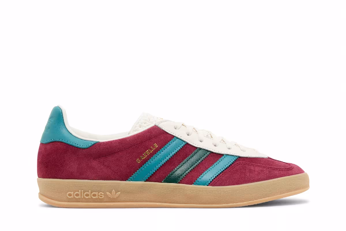 adidas Gazelle Collegiate Burgundy Green, view 2
