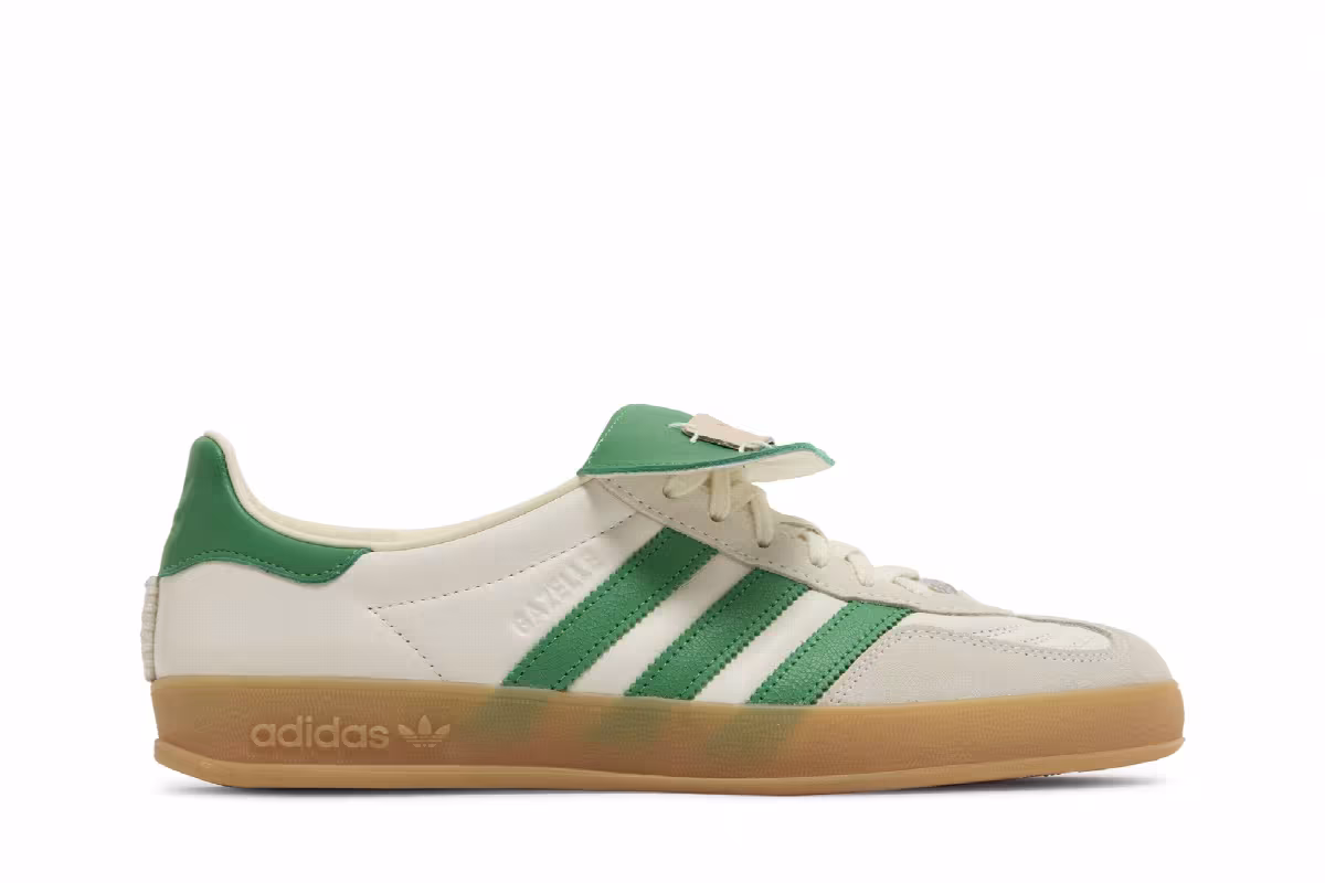 Foot Industry x adidas Gazelle Indoor Off White Green, view 2