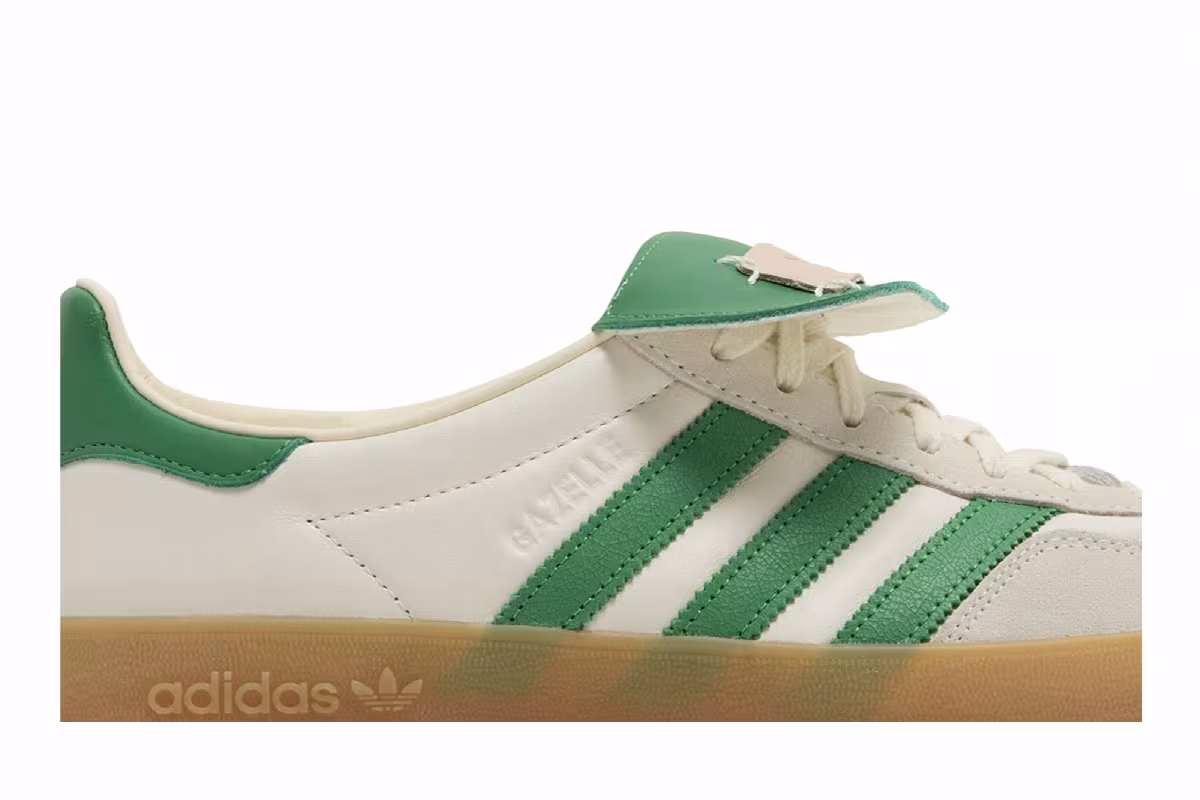 Foot Industry x adidas Gazelle Indoor Off White Green, view 3