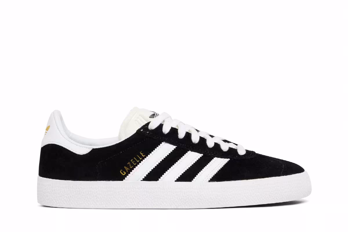 adidas Gazelle ADV Black White, view 2