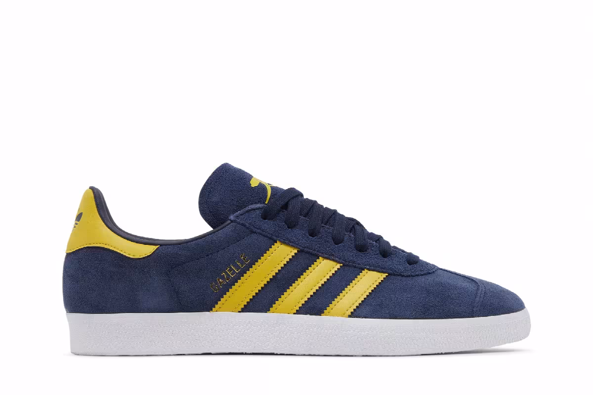 Arsenal FC x adidas Gazelle Collegiate Navy Tribe Yellow, view 2
