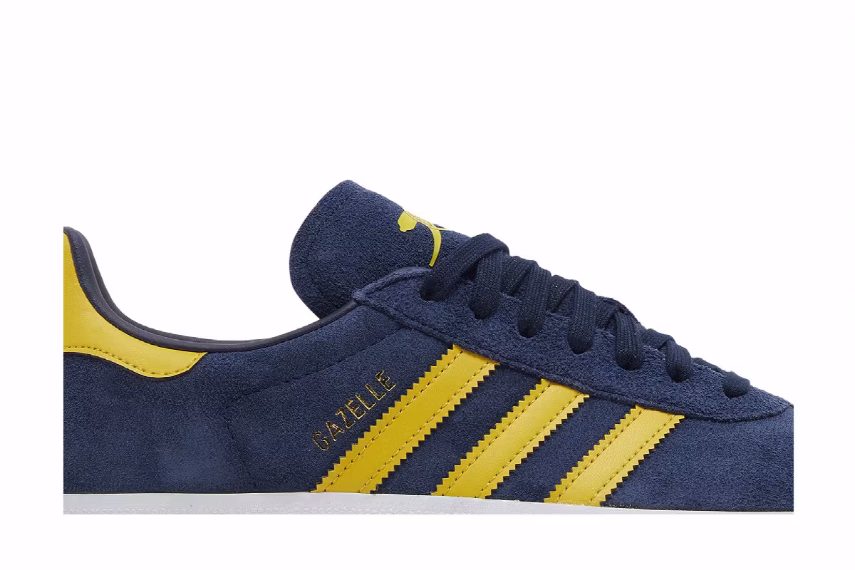 Arsenal FC x adidas Gazelle Collegiate Navy Tribe Yellow, view 3