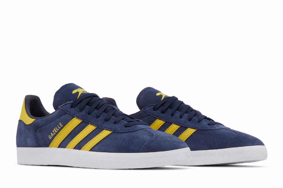Arsenal FC x adidas Gazelle Collegiate Navy Tribe Yellow, view 9