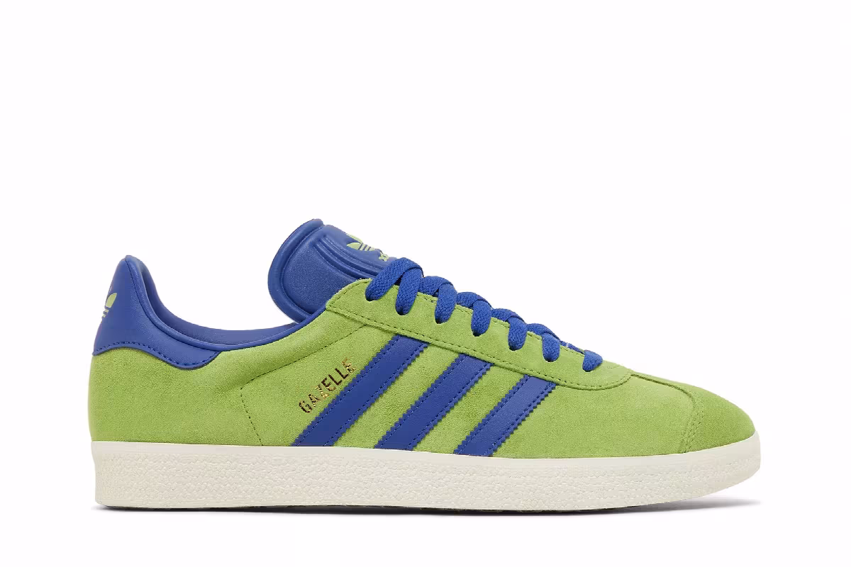 adidas Gazelle Lime Blue, view 2