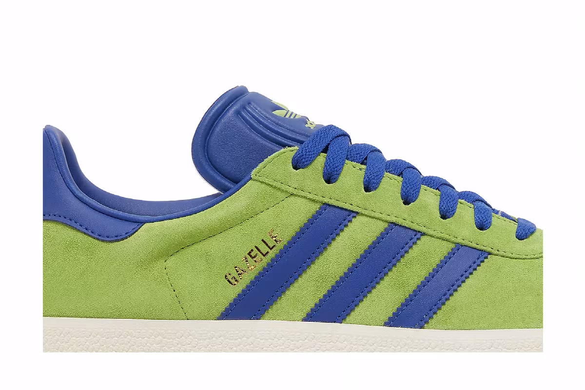 adidas Gazelle Lime Blue, view 3