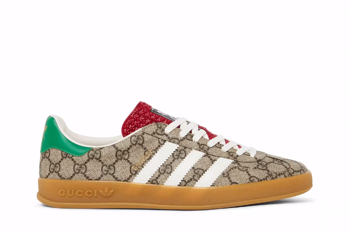 Gucci x adidas Gazelle Beige GG Monogram, view 2