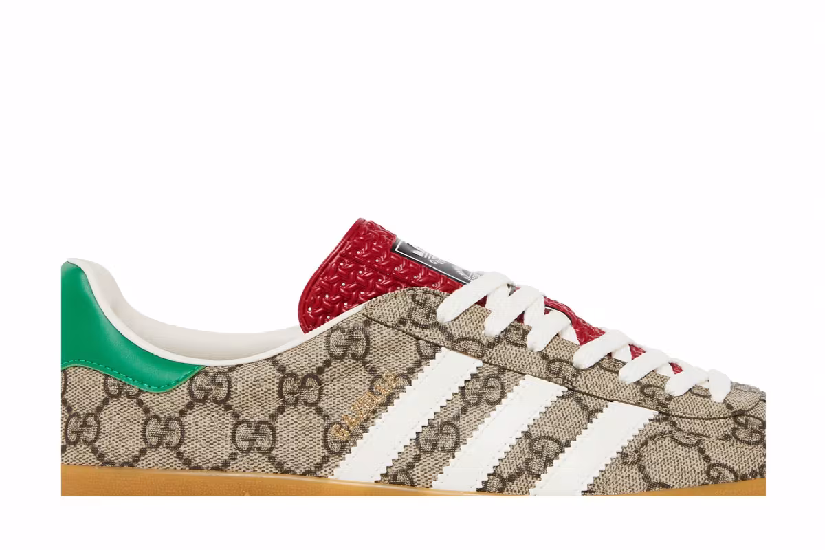 Gucci x adidas Gazelle Beige GG Monogram, view 3