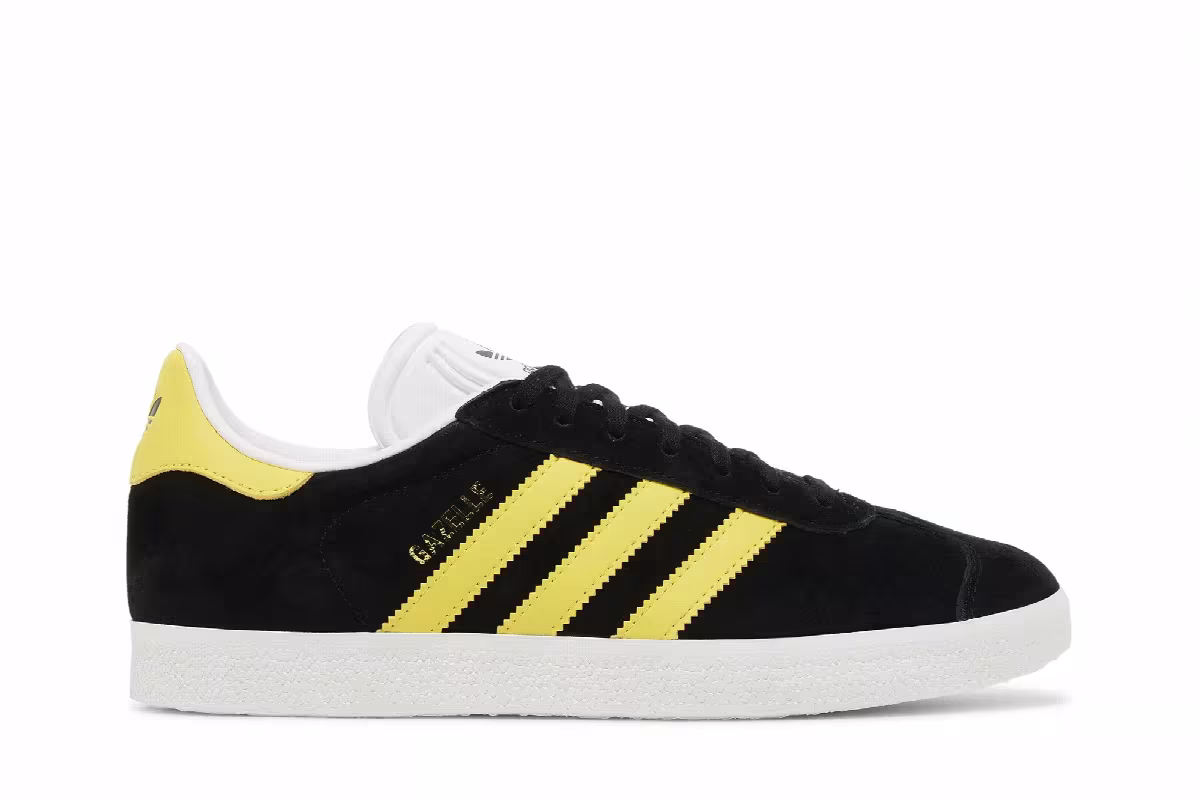 Adidas Gazelle Black Impact Yellow, view 2