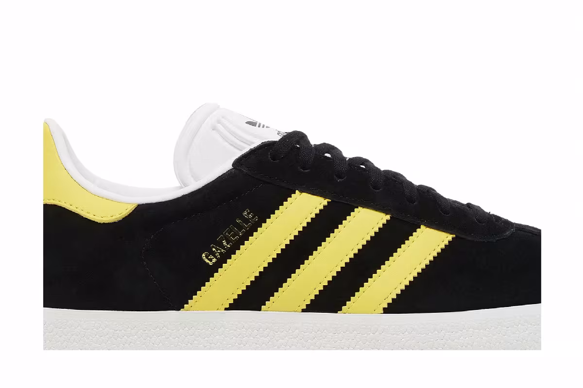 Adidas Gazelle Black Impact Yellow, view 3