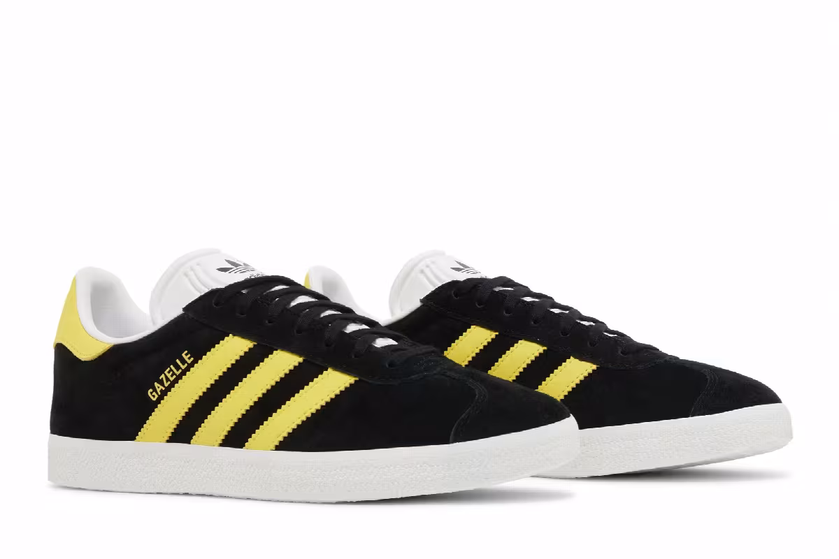 Adidas Gazelle Black Impact Yellow, view 9