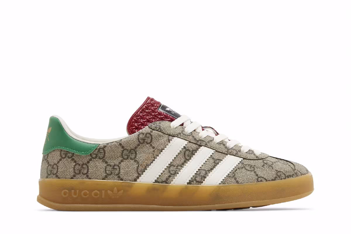 Gucci x adidas Women's Gazelle Beige GG Monogram, view 2