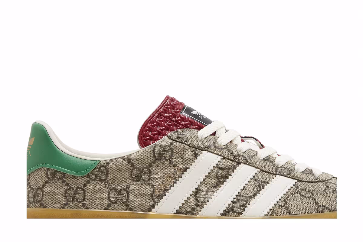 Gucci x adidas Women's Gazelle Beige GG Monogram, view 3