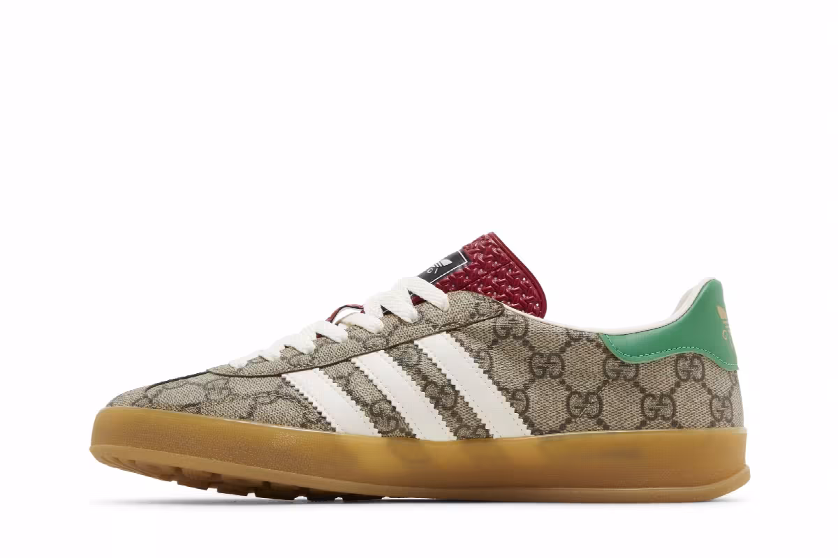 Gucci x adidas Women's Gazelle Beige GG Monogram, view 4