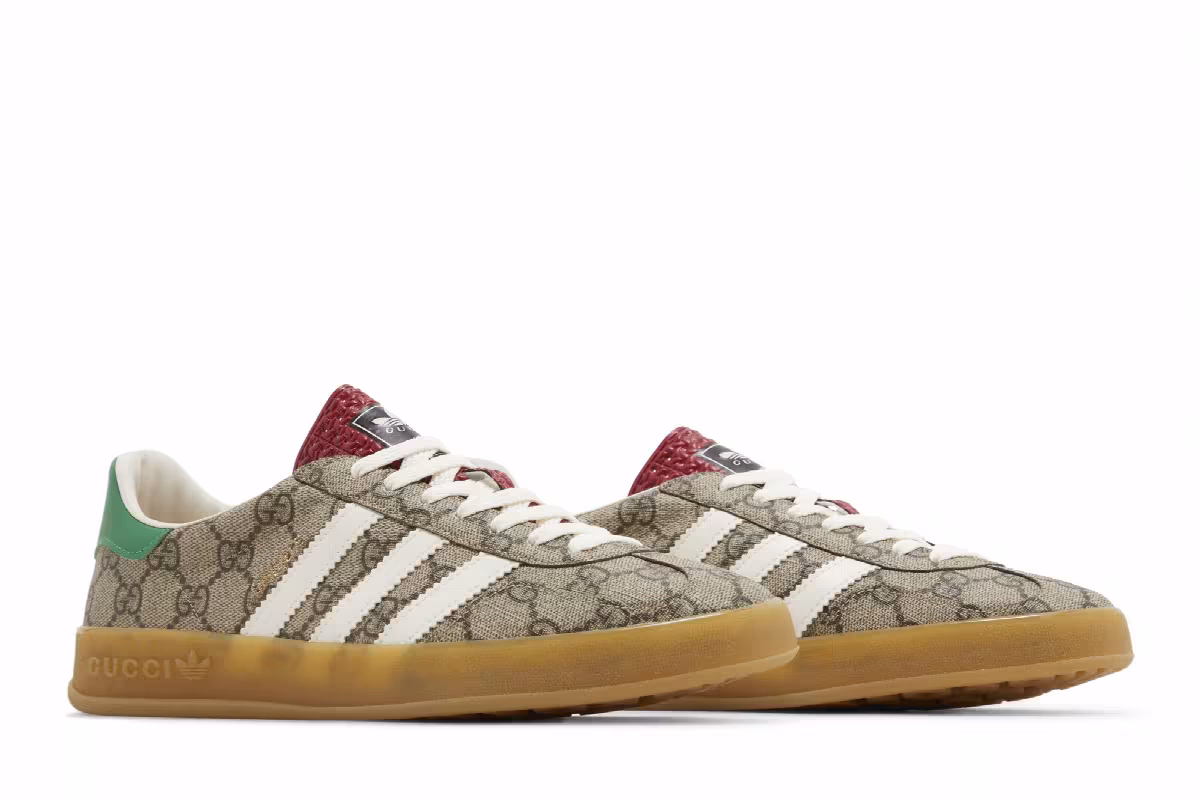 Gucci x adidas Women's Gazelle Beige GG Monogram, view 9